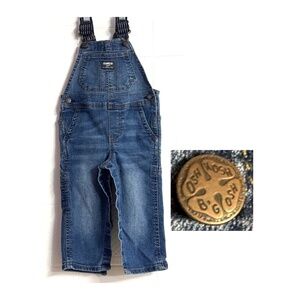 OshKosh B'gosh Sz: 18M Denim Toddler Kids Unisex Overalls Dungarees Rompers